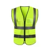 visibilidad chaleco reflectante seguridad verde chaqueta fluorescente reflector ingeniería de construcción advertencia de tráfico ropa protectora