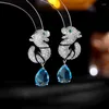 Dangle Earrings 2023 Fun And Cute Animal Personality For Women S925 Silver Needle Dragon Girlfriend Wholesale