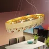 Lustres lustre de cristal oval para sala de jantar sala de jantar fio de suspensão luminária decoração de casa cozinha ilha lustre lâmpada regulável