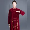 Abbigliamento etnico Uniformi Tai Chi Wushu Suit Tradizionale Cinese Kungfu Uniforme Autunno Inverno Arti Marziali Wing Chun FF3714