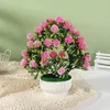 Decorative Flowers Fashion Plastic Simulation Bonsai Green Leaves Create Vitality Dining Table Artificial Little Tomato Ornament