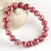 Strand Natural Chicken Blood Stone Bracelet Chinese Style Vermilion Bead Fashion Women's Handwear Men's Accessories