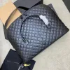 Bolso de diseñador Moda de lujo de la más alta calidad para mujer y ES BOLSA DE VIAJE GIGANTE EN CUERO ACOLCHADO Tote negro Paquetes deportivos al aire libre Bolsas de lona