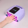 Nail Dryers Professional Salon Use Gradient Purple Fashion Cordless Rechargeable Wireless LED UV Light Nail Lamp Nail Dryer 230609