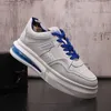 New Luxury Designer Men's Bianco Blu Piattaforma mista Cuscino d'aria Scarpe causali Mocassino Uomo All Match Sports Walking Sneakers