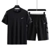 Mens Tracksuits suit Designer short sleeve shorts and trousers two-piece/three-piece set Optional speed dry ice real silk crewneck sportswear J7AB