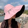 Berets Fisherman Hat Summer Han Edition Outdoor Leisure Women's Color Bowknot Beach Sun est empêché de se prélasser au visage