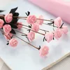 Decorative Flowers 15 Heads Rose PEScrapbooking Mini Artificial Flower Bouquet For Wedding Craft Decoration DIY Wreath