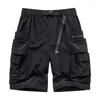 شورت الرجال 2023 الرجال أزياء البضائع متعددة الجيوب التكتيكية harajuku streetwear techwear darkwear الهيب هوب y2k أسود