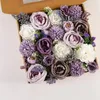 Decorative Flowers Artificial Wedding Combo Box Set For DIY Centerpieces Arrangements Bridal Bouquet Table Chair Decor Candle Holder