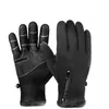 Guanti da ciclismo Black Sports Winter Running Warm Grey Waterproof Mens Touch Screen