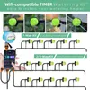 Vattenutrustning 50-60m trädgårdssystem hem utomhus wifi-kompatibel timer fjärrkontroll justerbara droppbevattningssatser för växter
