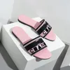 Paia Designer Slides Donna Sandali con scivolo in tessuto ricamato Pantofole da spiaggia estive Pantofole piatte con tacco basso Scarpe di lusso taglia 37-42
