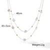 Choker Mafisar Luxury Pearl Shell Necklace For Elegant Women Gold Color 316L Stainless Stell Chain Femme Bijoux