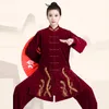 Abbigliamento etnico Uniformi Tai Chi Wushu Suit Tradizionale Cinese Kungfu Uniforme Autunno Inverno Arti Marziali Wing Chun FF3714