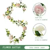 Fiori decorativi Seta Peonia artificiale e Austin Rose Vine Hanging Piante finte Foglie Ghirlanda Matrimonio romantico Decorazione domestica