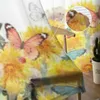 Rideau beauté pissenlit et papillons voilages pour salon enfants chambre Tulle cuisine fenêtre traitement rideaux