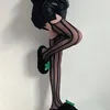 Meias femininas sexy listradas meia-liga feminina preta coxa alta lingerie erótica meias para clubes Medias De Mujer