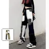 Women's Jeans Patchwork Oversized Women Y2k Casual Loose Trousers Streetwear Clothing Full Length Vintage High Waisted