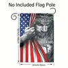 1pc 12x18 Inch One Nation Under God Garden Flag Christian Jesus USA Double Side Garden Flags House Yard Decor (No Metal Brace)