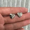 solid love heart earrings