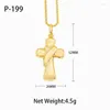 Pendentif Colliers Pendentifs Haute Qualité Cuivre Croix Latine Pour Femmes Hommes Plaqué Or 24K Bijoux De Mode Accessoires Usage Quotidien Cadeau Fête