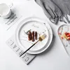 Zestawy naczyń stołowych Lekkie dania luksusowe Zestaw kreatywnego domu ceramiczne zastawa stołowa Osobowość Miska zupa Prosta europejska insn