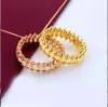Moda Bullet Love Pierścienie Zespół Pierścień Pierścień Luksusowa biżuteria dla kobiet retro różowe złoto wieczne pary prezenty ślubne rozmiar 5-10 z pudełkiem