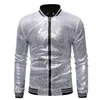 Vestes pour hommes Blazer brillant or argent bleu bordeaux paillettes paillettes manteau mâle discothèque fermeture éclair costume veste DJ scène doré Blazers