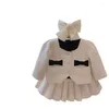 Ensembles de vêtements doux tenues enfants filles princesse 2 pièces vêtements printemps automne bébé fille mode manteau jupe costume Vintage pour 1-5 ans