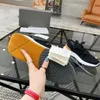 Mode Zomer Heren Geklede Schoenen Trendy Gebreide Lopers Sneakers Italië Klassieke Onyx Hars Elastische Band Lage Top Kalfsleer Ontwerper Ademend Antislip Trainers Doos EU 39-44