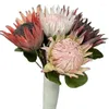 Dekorative Blumen, eine Seide, große Protea Cynaroides, Simulation Pitaya-Blumenstiel für Hochzeit, Zuhause, künstlich