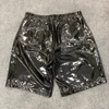 Heren Shorts Thoshine Merk Zomer Mannen Latex Baggy Mode PVC Leer Glanzend Nachtclub Party Dansen Korte Broek