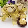 Gift Wrap 20Pcs/Bag Romantic Wedding Favors Decor Creative Acrylic Pumpkin Candy Boxes Party Box With Ribbon