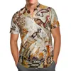 Мужские повседневные рубашки 3D -печатные продукты пончики гавайская рубашка мужская мода на пляж пляж с коротким рукавом негабаритный хим. Homme Camisa Masculina 5xl