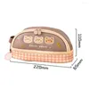 Bear High Capacity Two-layer PU Leather Pencil Case Japanese Student Stationery Kawaii School Supplies Cute Bags Back To