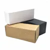 Emballage cadeau 500 pièces blanc noir marron papier Kraft bricolage pliable boîte d'emballage carton huile essentielle parfum petite bouteille Pack