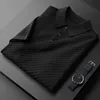 Polo da uomo Premium personalizzata jacquard waffle polo da uomo manica corta estate lusso traspirante t-shirt da uomo moda coreana Top 230609