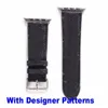 Top Designer Cinturini Regalo Cinturini per Apple Watch Band 45mm 42mm 38mm 40mm 44mm 49mm cinturini Cinturino in pelle Bracciale Moda L Fiore Quadrato bianco Cinturino iwatch 8