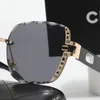 Luxury designer channel sunglasses frameless glass lace vintage sunglasses anti-UV polarized travel fashion beach sunglasses photography sports anti-glare