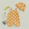 Jumpsuits 0-18 maanden oud meisje bloemen gedrukt 2 STUKS katoenen mouwloze jumpsuit pasgeboren babykleding G220606