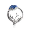 Broscher harong ögonbollar anatomi emalj brosch smycken blå kristall rund märke för student metall pin gåva