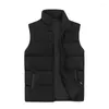 Gilets pour hommes automne et hiver gilet de couleur Pure pour hommes mode Simple hommes décontracté hauts chauds taille 5XL-M