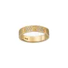 Band Love Torny Ring Jewellry para mujeres Diamantes pavimentados Anillos de oro Aleación de acero de acero Goldplated 2023 Accesorios de moda nunca