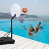 Bärbar poolsidebasketbassimbassäng 3,1 fot till 4,7 fot Höjdjusterbart basketsystem Målställ för barn