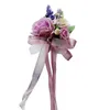 Decorative Flowers Artificial Flower Wedding Car Decoration Rose Ribbon Garland For