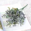 Fleurs séchées, plantes artificielles poussiéreuses en plastique, feuilles vertes, branche d'eucalyptus pour jardin, maison, décoration de mariage, noël
