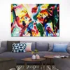 Modern Abstract Canvas Art Angel Fish Handmade Oil Painting Contemporary Wall Decor