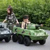 Carro elétrico infantil com tração nas quatro rodas veículo off-road brinquedos ao ar livre jogo carros blindados tanque brinquedo para crianças montar