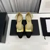 Scarpe eleganti firmate di marca CCity da donna Sandali con tacco basso Nuovi sandali primaverili e autunnali canale da donna Designer Fashion Sexy abito formale Temperamento elegante X1101